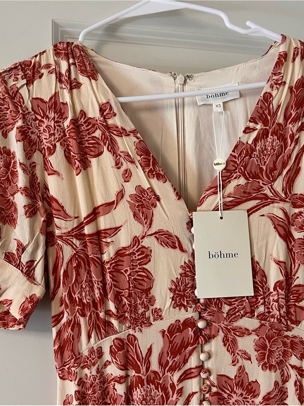 bohme Cream Maxi Dress with Rust Floral Print - Picture 5 of 5